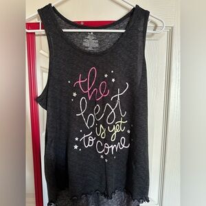 Women's Gray Tank Top with Inspirational Print